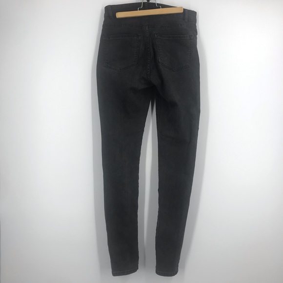 H&M distresses jeans black mid-rise size8 - Picture 8 of 9